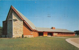 Crystal Lake Illinois First Methodist Church Postcard 1957 - £6.14 GBP