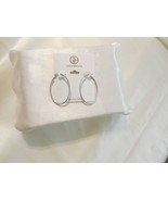 Giani Bernini Sterling Silver 1-3/4" Textured Oval Hoop Earrings C670 $100 - $26.26