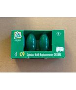 Vtg Green C9 Light Bulb 4 Count Christmas Decor Replacement Bulbs IOB - $108.38 MXN