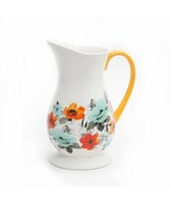 Pioneer Woman ~ Flea Market ~ 2 Quart Pitcher ~ Stoneware ~ Floral Design - £29.88 GBP