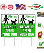 Double-Sided Outdoor Dog Waste Signs - 2-Pack with Easy Installation H-S... - $490.86 MXN