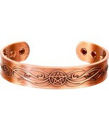 Adjustable Magnetic Antiqued Copper Bracelet with Pentagram Design! - $24.30 CAD