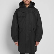 HELMUT LANG Hommes Parka Hooded Parka Solide Noire Taille S H07RM402 - £1,144.58 GBP