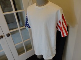 Vtg 90&#39;s Red White Blue STARS Patriotic USA July 4th T-shirt Adult XL Rare - £27.30 GBP