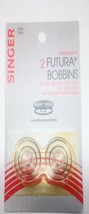 Singer Sewing Bobbins Vintage 2 Futura New Sealed Package Clear Plastic - $6.44