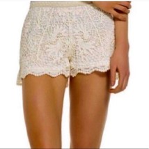Cream Lace Cotton Blend Shorts Size Medium - £19.55 GBP