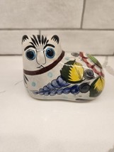 Vintage Tonala Mexican Pottery Cat Folk Art Handpainted Signed - $20.00