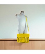 Zatchels Leather Cross Body Purse EUC Bright Yellow 11&quot; Designer Hand Ba... - $1,092.40 MXN