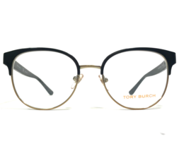 Tory Burch Eyeglasses Frames TY 1054 3100 Shiny Black Gold Round 50-18-140 - £51.35 GBP