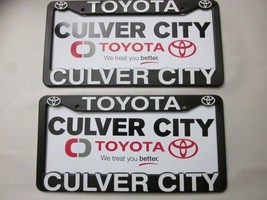Pair of 2X Culver City Toyota License Plate Frame Dealership Plastic - £22.80 GBP