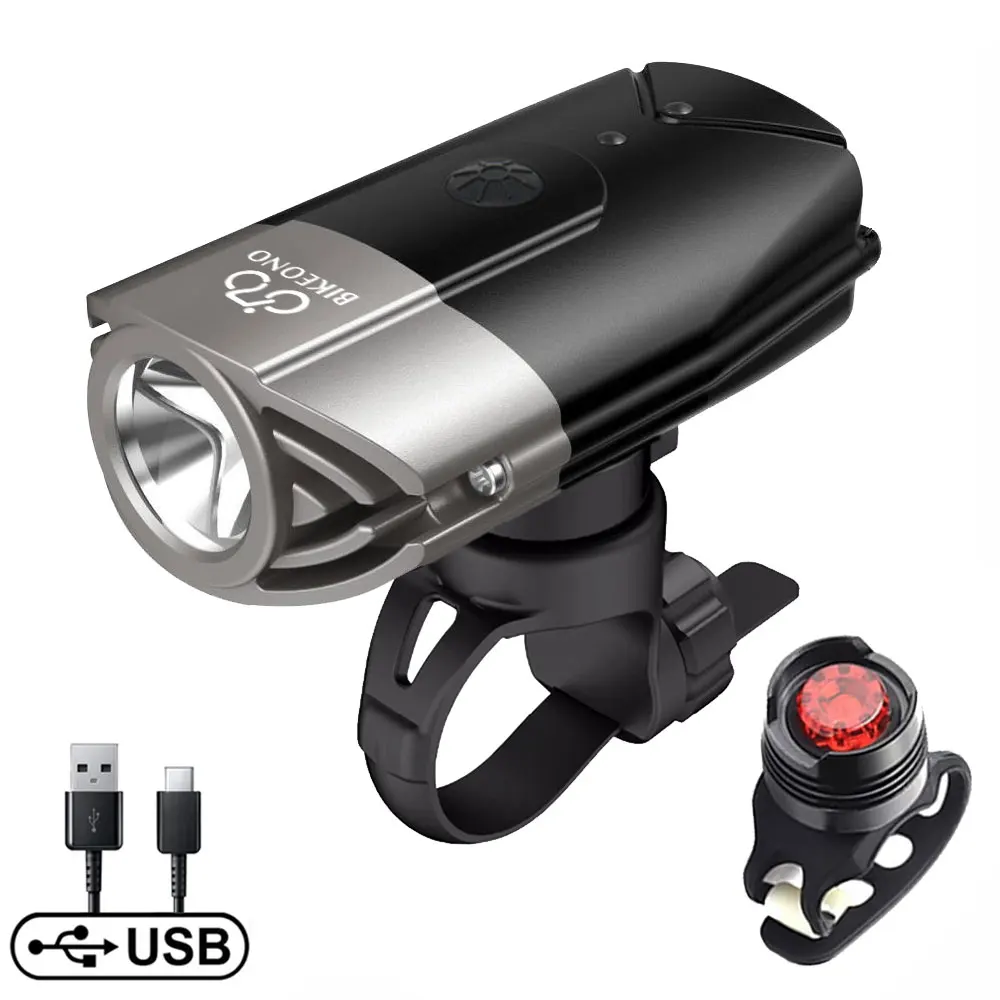 Bikeono 1000LM Bike Light Front Lamp Usb Rechargeable T6 Led Bicycle Mtb Light - £17.17 GBP+