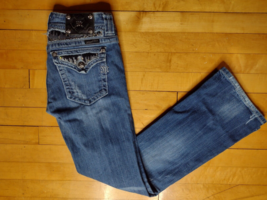 Miss Me Womens Jeans Size 28 Bootcut JP514685 Sequins Back Flap Pockets - £22.74 GBP
