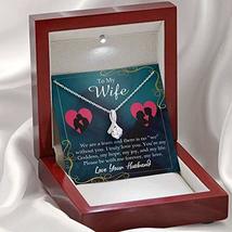 Express Your Love Gifts Wife Gift We are a Team Eternity Ribbon Stone Pendant 14 - £43.48 GBP