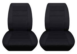 Fits 1962-1967 Chevy Impala black cotton Front bucket seat covers - $65.09