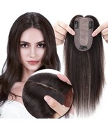 Human Hair Topper for Thinning Hair, 10&quot; No Bangs - Dark Brown - £51.78 GBP