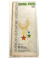 1972 AAA Central States USA Roadmap Travel Map American Automobile Assoc... - $7.98 CAD