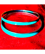 Mid-century/Vintage~Set of Two beautiful blue enamel bracelets - $25.72 CAD