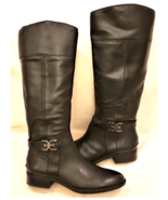 Sam Edelman Knee-High Boots Sz-9.5M Black Leather - $119.98