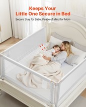 VEVOR 3 Piece Toddler Bed Rail Adjustable Height Bed Side Railing Guard ... - $142.49