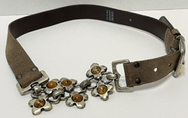 VTG Compagnie Internationale Express Womens Brown Leather and Metal Belt Italy M - £36.18 GBP