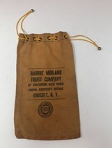 Vtg 80s Bank Money Deposit Bag Fdic Marine Midland Trust Union Endicott Ny Hsbc - £15.17 GBP