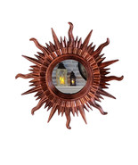 Mirror Round Sun - Copper Resin Art Deco Style Gift Idea - $68.00