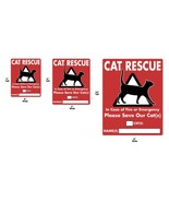 CAT ALERT Window Vinyl Decal Fire Rescue to Save Your Pets - 3 Size Options - $6.88+