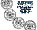 14&quot; Universal Fit Chrome Wire Hubcaps / Wheel Covers # TAASW14 NEW SET/4 - $159.98