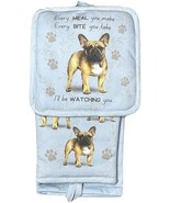 French BullDog 3-Piece Kitchen Set - Oven Mitt, Pot Holder &amp; Kitchen Tow... - $446.76 MXN