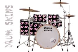 Drum Wrap Percussion Shell Cover Bass Kick Snare Tom DIY-KISS Hot Pink 8... - $22.76+