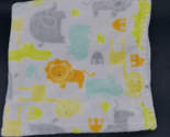 Baby Starters Baby Blanket Safari Yellow Orange Aqua Grey White - $29.99