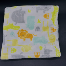 Baby Starters Baby Blanket Safari Yellow Orange Aqua Grey White - £23.88 GBP