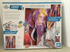 Royal &amp; Langnickel Canvas Art 16 x 20 Inc. Canvas, 24 Acrylic Paint, ELEPHANT - £7.79 GBP