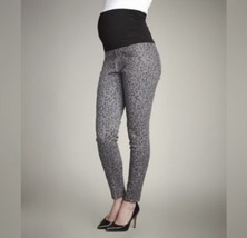 H&amp;M Mama Maternity Grey Leopard Print Jeans Skinny High Rib Size 6 Slim Fit EUC - £11.21 GBP