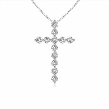 Authenticity Guarantee 
1.9mm Round Diamond Cross Pendant in 14K White Gold - £462.38 GBP