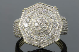 Mens 14K Yellow Gold Finish Sim Diamond Engagement Pinky Ring Band 2.25CT - £96.14 GBP