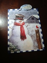 Small Gift Bag Featuring Christmas Snowman W Gift Tag-NEW-SHIPS N 24 HOURS - $7.80