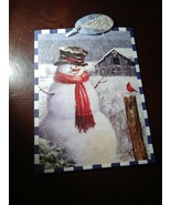 Small Gift Bag Featuring Christmas Snowman W Gift Tag-NEW-SHIPS N 24 HOURS - $7.80