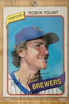 Vintage 1980 Topps Baseball Card ROBIN YOUNT Milwaukee Brewers #265 Shortstop - £6.64 GBP
