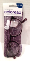 Color Ad by Foster Grant Women&#39;s Reading Glasses 1.50 NIP PURPLE New - £9.53 GBP