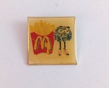 Vintage Blue Fry Guy With Fries McDonald&#39;s Employee Lapel Hat Pin Rare (B) - $9.22