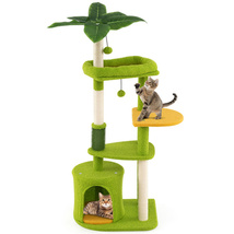 48 Inch Large Cat Tree Tower for Indoor Cats  Green Leaves Sisal Scratch... - $98.00