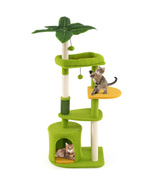 48 Inch Large Cat Tree Tower for Indoor Cats  Green Leaves Sisal Scratch... - $98.00