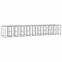 Outdoor Dog Kennel Steel with Roof 24.2 m² - £973.95 GBP