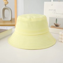 Unisex Solid Cotton Bucket Hats screen  Hat Men  Women Summer Plain bonnet Fedor - £151.52 GBP
