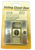Prime-Line N 6774 Pocket Door Pull 2.5&quot; L Antique Brass Bronze - $18.53 MXN