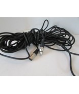 Black Microphone Cable 3 Prong Male to Female Speaker PA System 45&#39;+ PVC... - $16.19 CAD