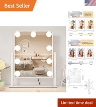 Compact LED Vanity Mirror with 10X Magnification - Ideal for Makeup Perf... - $60.00