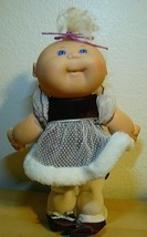 1988 Cabbage Patch 12&quot; MATTEL in burgundy satin and white outfit feather - $23.76