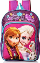 Disney Frozen Anna, Elsa &amp; Olaf 16&quot; Backpack w/ Optional Insulated Lunch Box - £12.94 GBP+